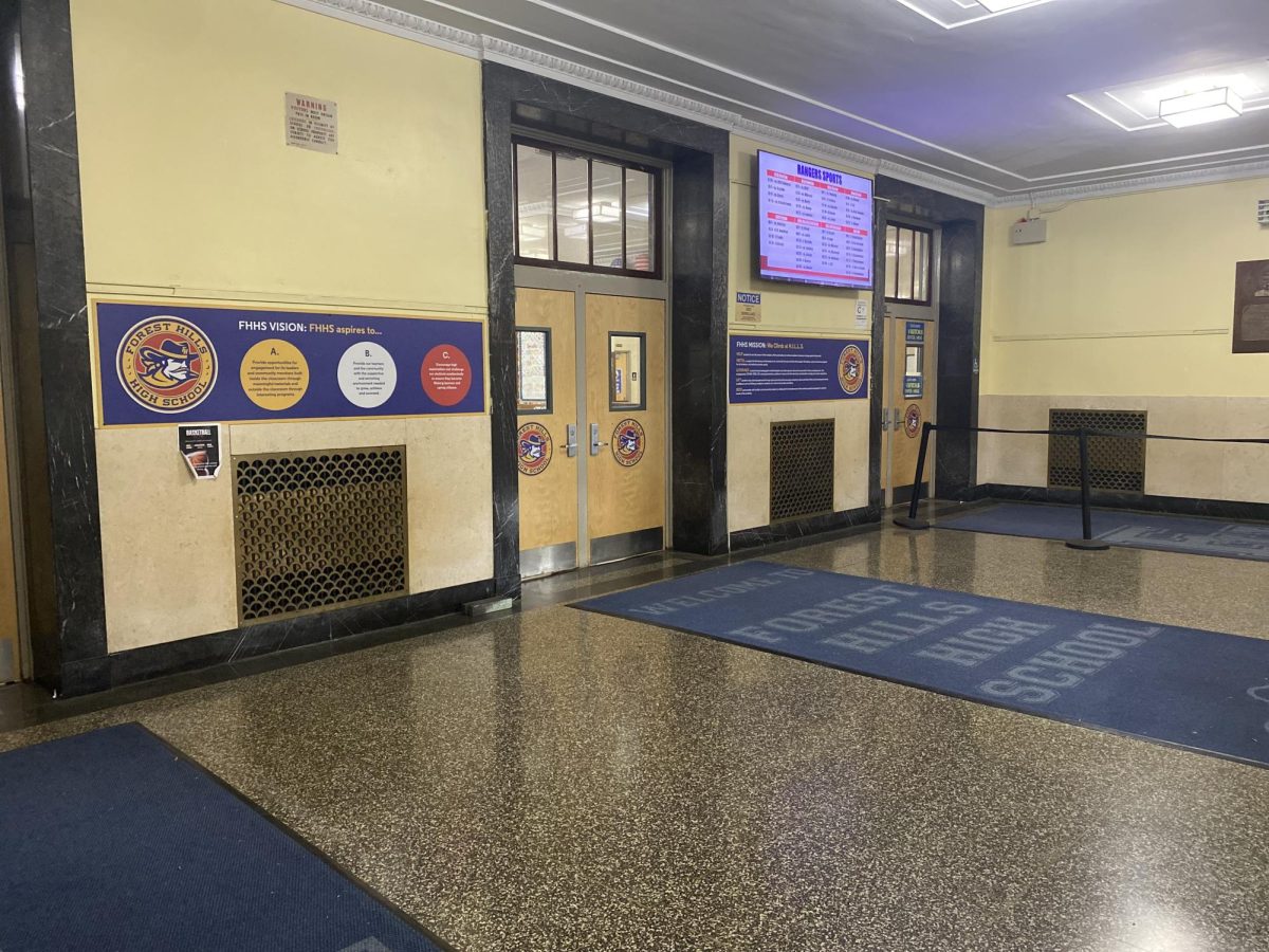 The front vestibule where students wait in the morning