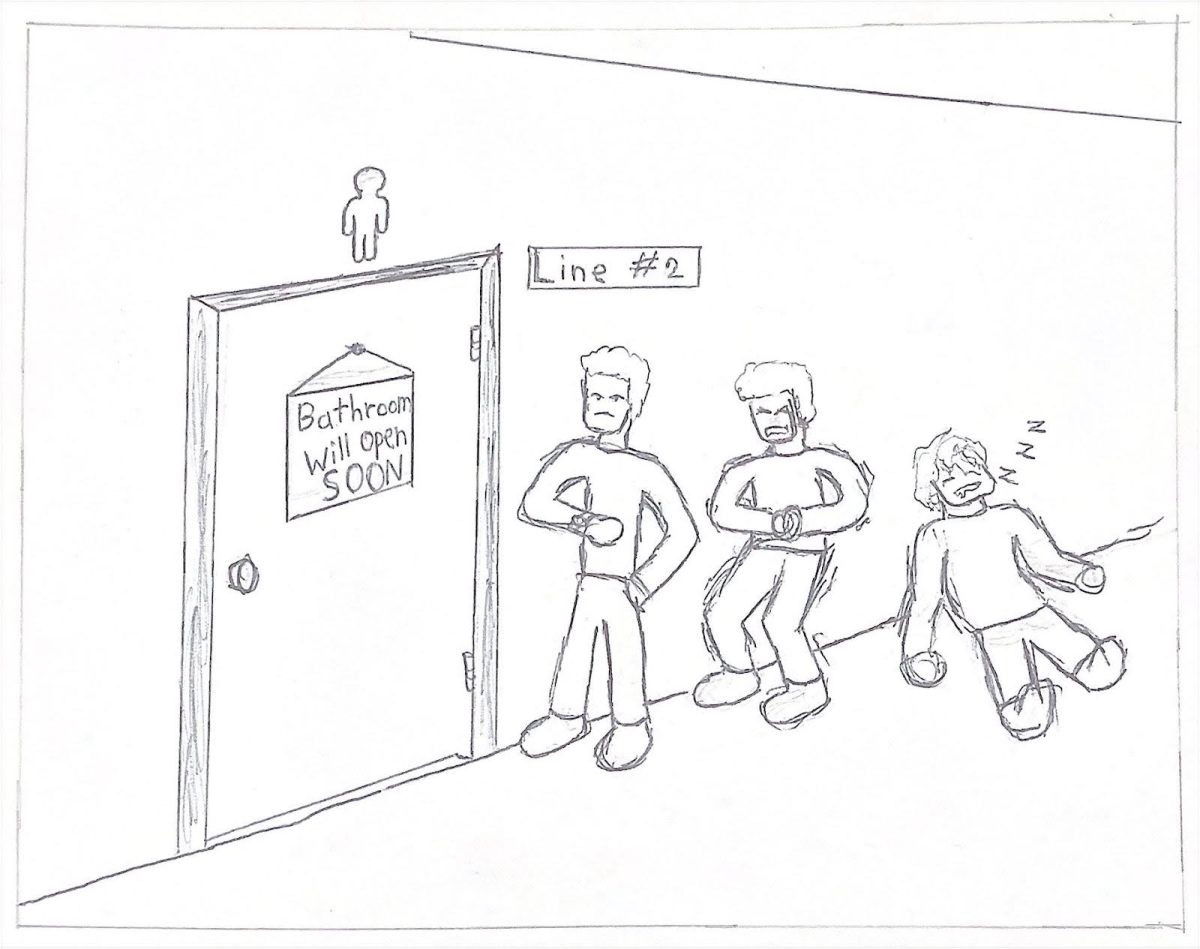 Students often have to wait long periods of time to go to the bathroom.